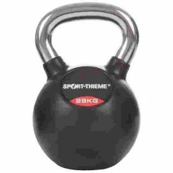 Sport-Thieme Rubber-Coated, Smooth Chrome-Handled Kettlebell -Sport-Thieme shop 119 0898