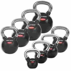 Sport-Thieme Rubberised, Smooth Chrome-Handled Set Kettlebell 8 Sport-Thieme Rubberised, Smooth Chrome-Handled Set Kettlebell -Sport-Thieme shop 132 0839